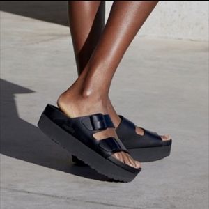 Black Birkenstock Papillio Platforms 39